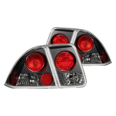 Fits HONDA CIVIC 01-05 4DR TAIL LIGHTS BLACK