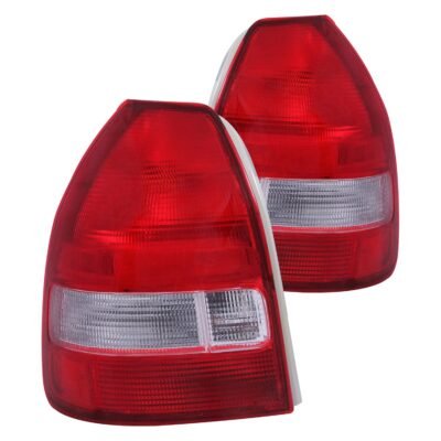 Fits HONDA CIVIC 96-00 3DR TAIL LIGHTS RED/CLEAR