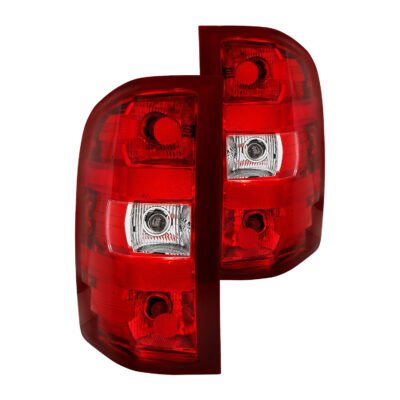 Fits CHEVY SILVERADO 1500 07-13 / 2500HD/3500HD 07-14 TAIL LIGHT RED/CLEAR LENS (OE TYPE)
