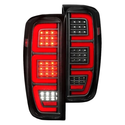 Fits GMC SIERRA 1500 19-23 / 2500HD/3500HD 20-23 FULL LED TAIL LIGHTS BLACK CLEAR LENS W/ INITIATION & SEQUENTIAL SIGNAL (FACTORY LED MODELS)