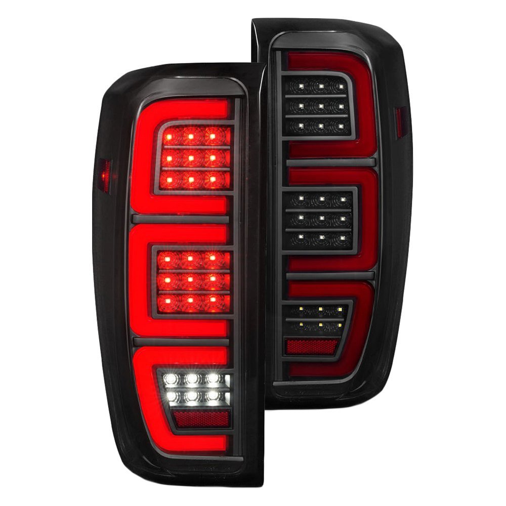 Fits GMC SIERRA 1500 19-23 / 2500HD/3500HD 20-23 FULL LED TAIL LIGHTS BLACK SMOKE LENS W/ INITIATION & SEQUENTIAL SIGNAL (FACTORY LED MODELS)