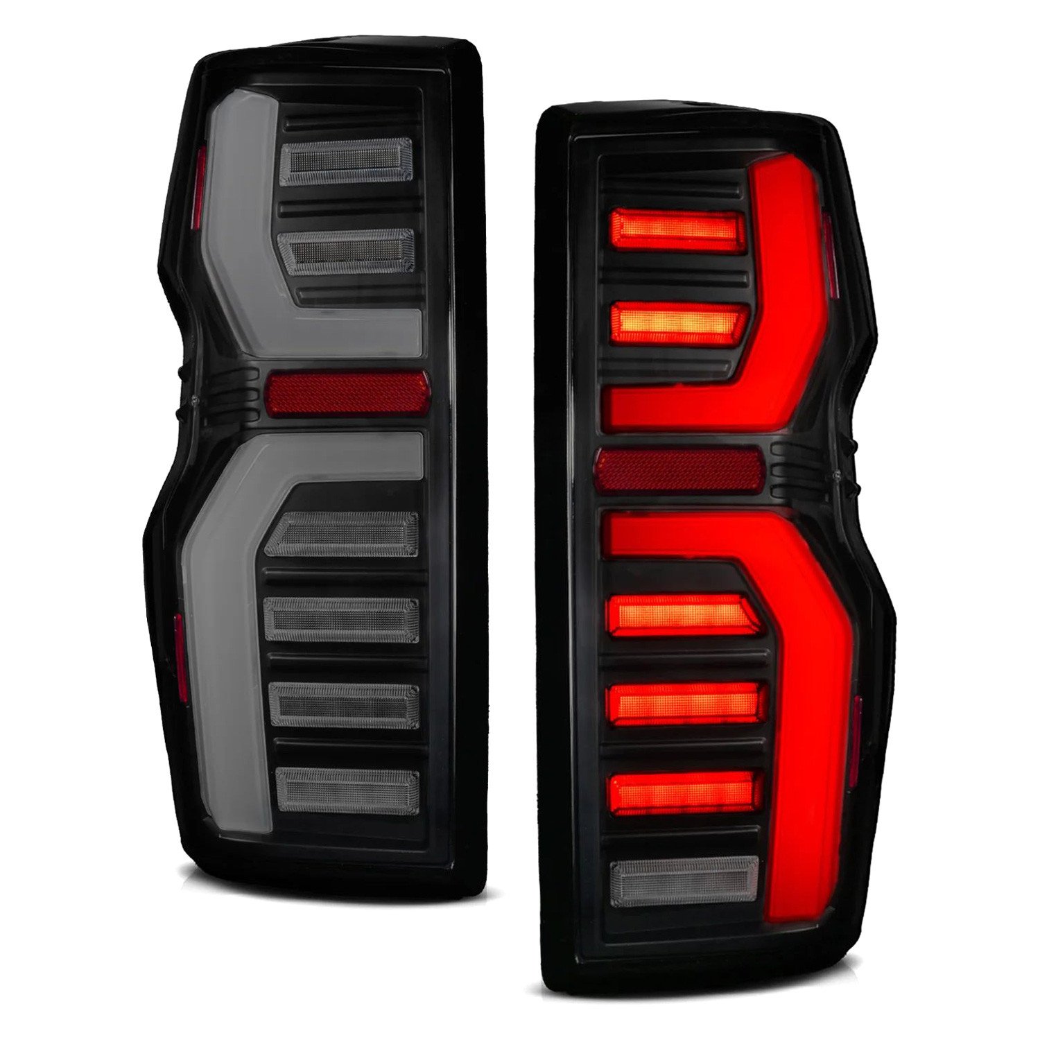 Fits CHEVY COLORADO 23-26 FULL LED TAIL LIGHTS BLACK HOUSING SMOKE LENS W/ SEQUENTIAL SIGNAL (FITS ALL MODELS)