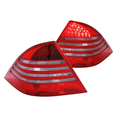 Fits MBZ S CLASS W220 S430/S450/S500/S550/S600/S55 AMG 00-05 LED TAIL LIGHTS CHROME RED/SMOKE LENS