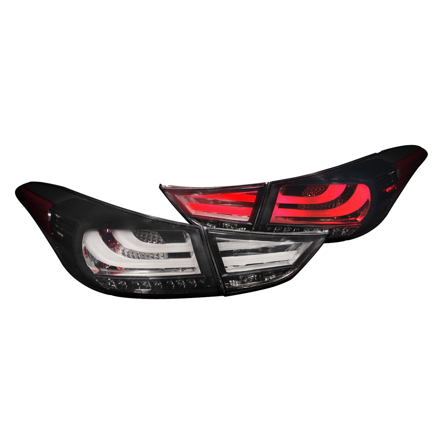 Fits HYUNDAI ELANTRA 11-13 LED TAIL LIGHTS SMOKE 2PC