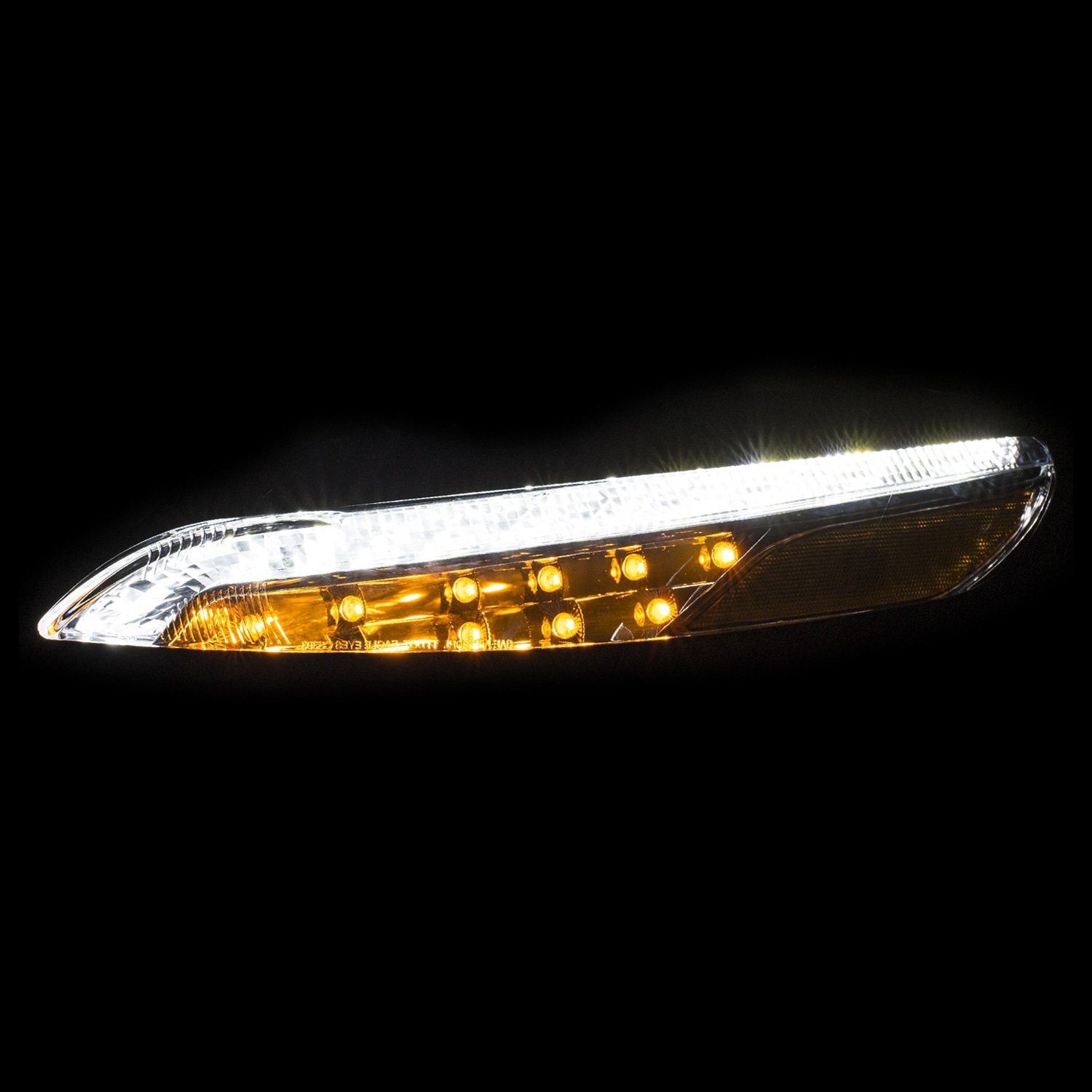 Fits JEEP CHEROKEE 14-18 LED PARKING/SIGNAL LIGHTS CHROME AMBER - Image 2