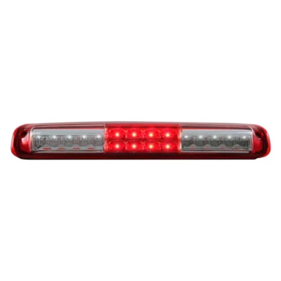 Fits CHEVY SILVERADO / GMC SIERRA 99-07 LED 3RD BRAKE LIGHT CHROME RED/ CLEAR LENS