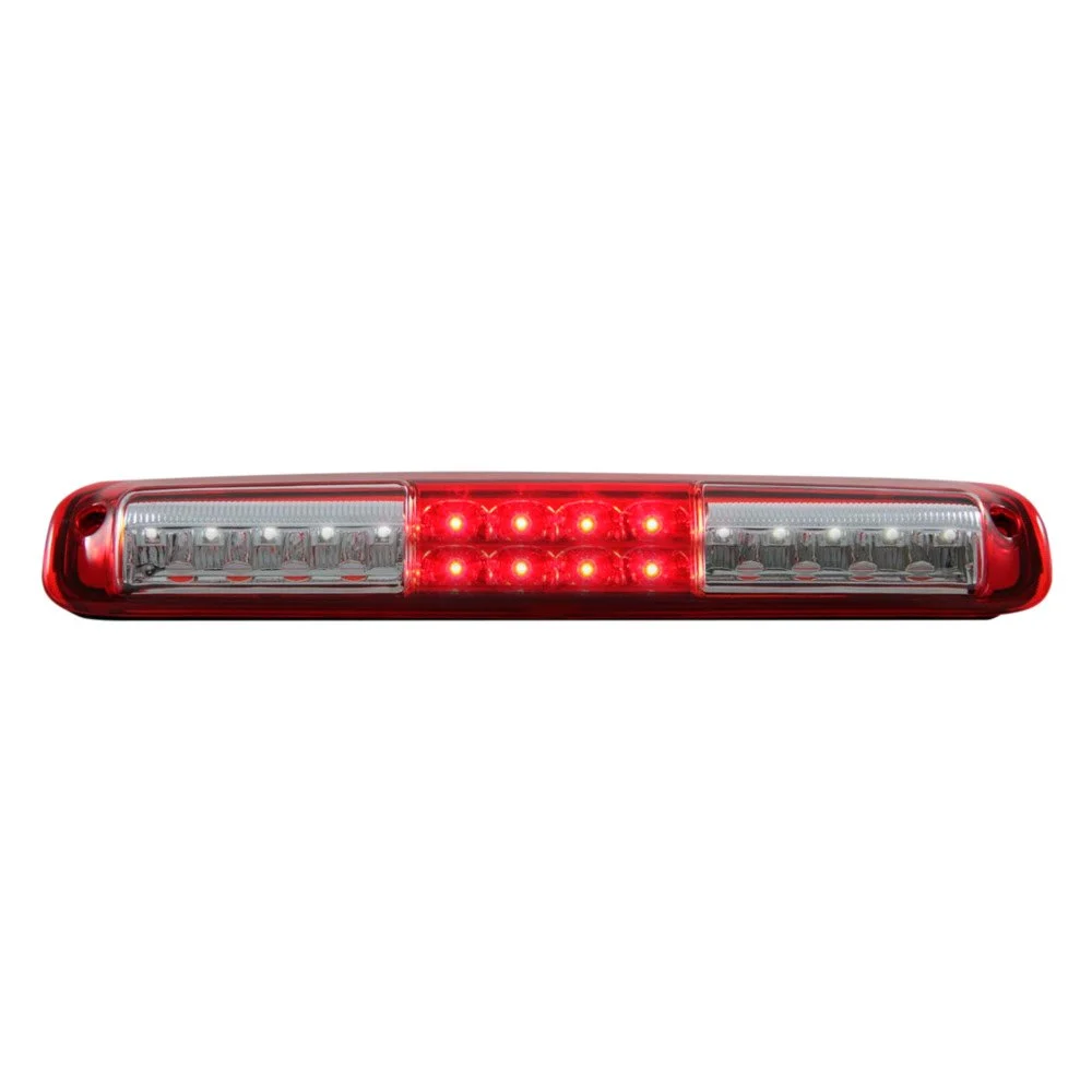Fits CHEVY SILVERADO / GMC SIERRA 99-07 LED 3RD BRAKE LIGHT CHROME RED/ CLEAR LENS
