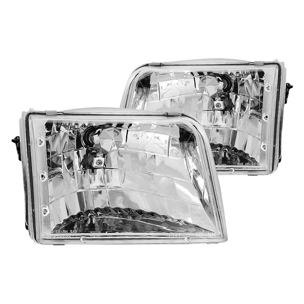 Fits FORD RANGER 93-97 CRYSTAL HEADLIGHTS CHROME