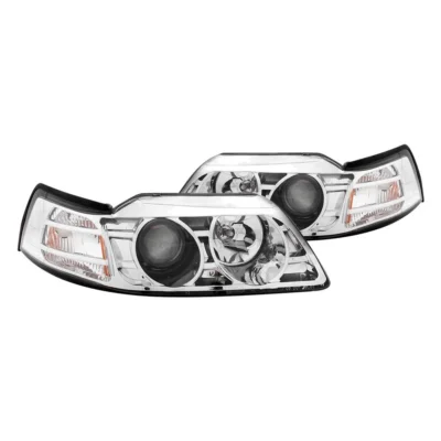 Fits FORD MUSTANG 99-04 PROJECTOR HEADLIGHTS CHROME