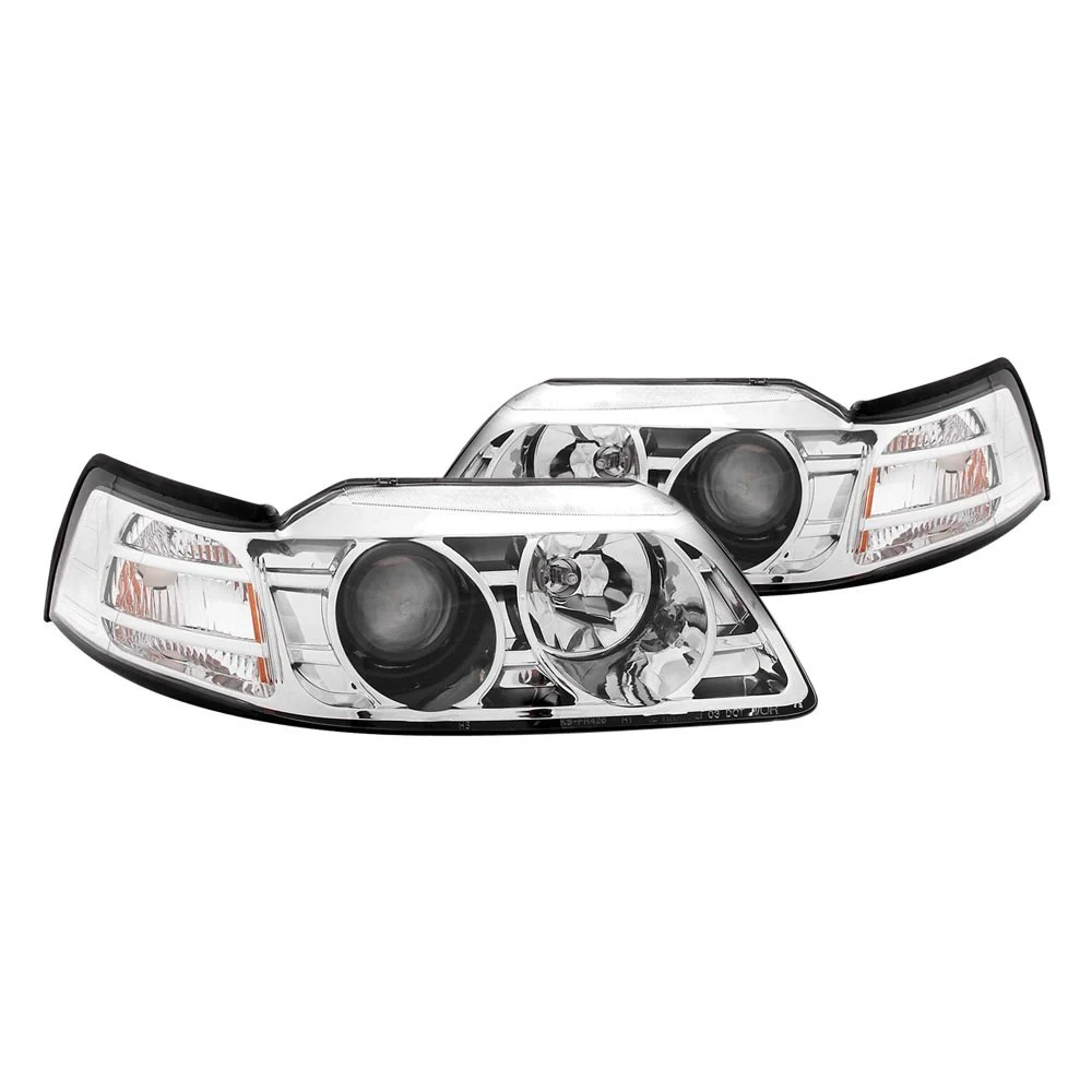 Fits FORD MUSTANG 99-04 PROJECTOR HEADLIGHTS CHROME