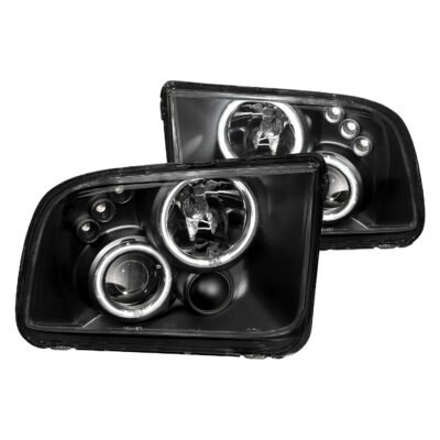 Fits FORD MUSTANG 05-09 PROJECTOR HEADLIGHTS BLACK W/ RX HALO