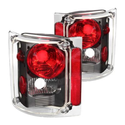 Fits CHEVY/GMC C/K 10/15/20/30 PICKUP 73-87 / SUBURBAN/BLAZER/JIMMY 73-91 TAIL LIGHTS BLACK