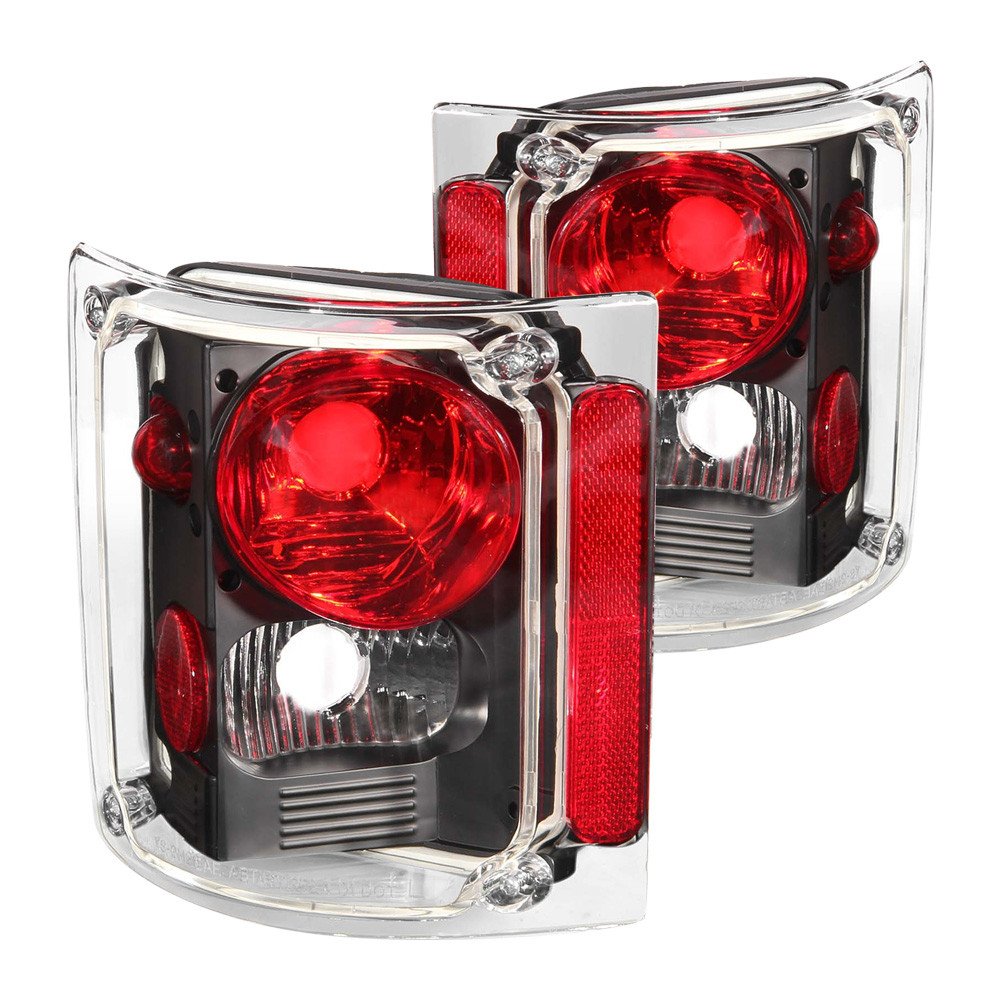 Fits CHEVY/GMC C/K 10/15/20/30 PICKUP 73-87 / SUBURBAN/BLAZER/JIMMY 73-91 TAIL LIGHTS BLACK