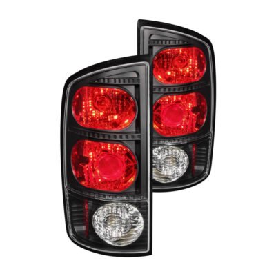 Fits DODGE RAM 1500 02-06 / 2500/3500 03-06 TAIL LIGHTS BLACK