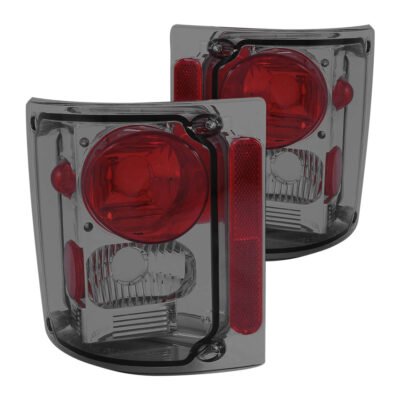 Fits CHEVY/GMC C/K 10/15/20/30 PICKUP 73-87 / SUBURBAN/BLAZER/JIMMY 73-91 TAIL LIGHTS CHROME SMOKE LENS