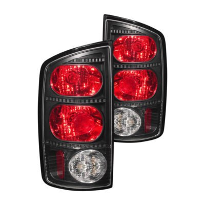 Fits DODGE RAM 1500 02-06 / 2500/3500 03-06 TAIL LIGHTS BLACK SMOKE LENS