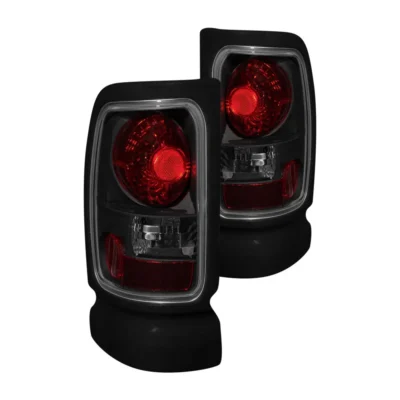 Fits DODGE RAM 1500 94-01 / 2500/3500 94-02 TAIL LIGHTS BLACK SMOKE LENS