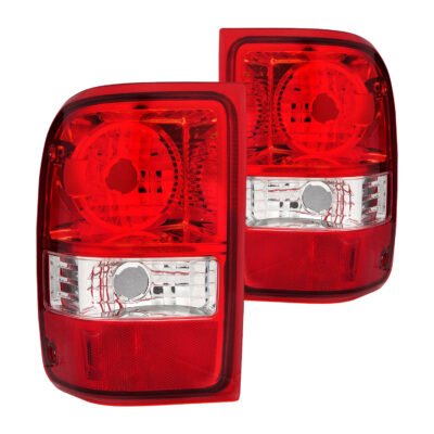 Fits FORD RANGER 01-11 TAIL LIGHTS CHROME RED/CLEAR LENS (NOT FOR 05-07 STX MODEL)(OE TYPE REPLACEMENT)
