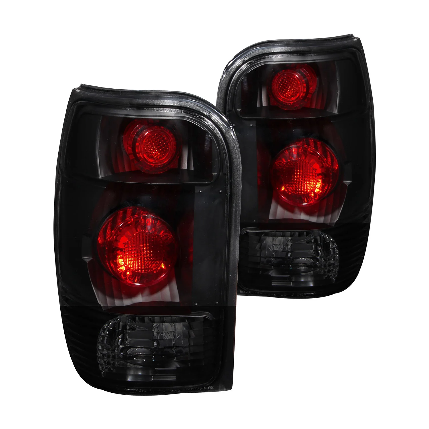 Fits FORD EXPLORER 98-01 / MOUNTAINEER 98-01 TAIL LIGHTS BLACK SMOKE LENS