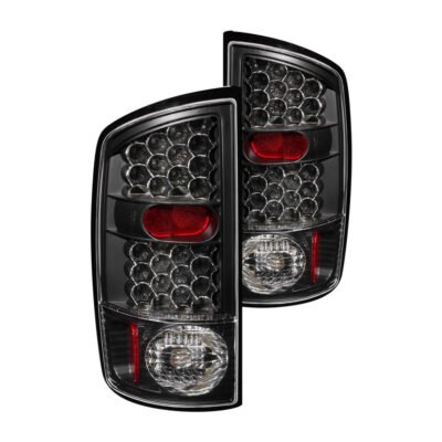 Fits DODGE RAM 1500 02-06 / 2500/3500 03-06 LED TAIL LIGHTS BLACK