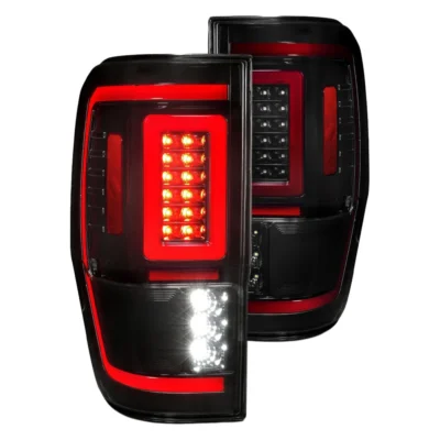 Fits FORD RANGER 19-23 FULL LED TAIL LIGHTS BLACK SMOKE LENS W/ SEQUENTIAL SIGNAL (FOR ALL MODELS)