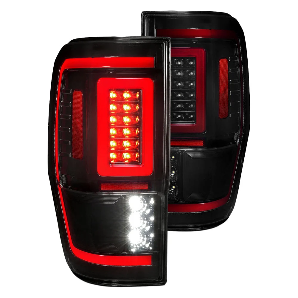 Fits FORD RANGER 19-23 FULL LED TAIL LIGHTS BLACK SMOKE LENS W/ SEQUENTIAL SIGNAL (FOR ALL MODELS)