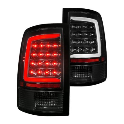 Fits DODGE RAM 1500 09-18 / RAM 2500/3500 10-18 LED TAIL LIGHTS BLACK CLEAR LENS W/ SEQUENTIAL (NOT FOR OE LED TAIL LIGHT MODELS)