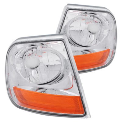 Fits FORD F-150 97-03 / EXPEDITION 97-02 CORNER LIGHTS CHROME EURO (HARLEY-DAVIDSON; STYLE)