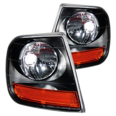 Fits FORD F-150 97-03 / EXPEDITION 97-02 CORNER LIGHT EURO BLACK (HARLEY-DAVIDSON&reg; STYLE)