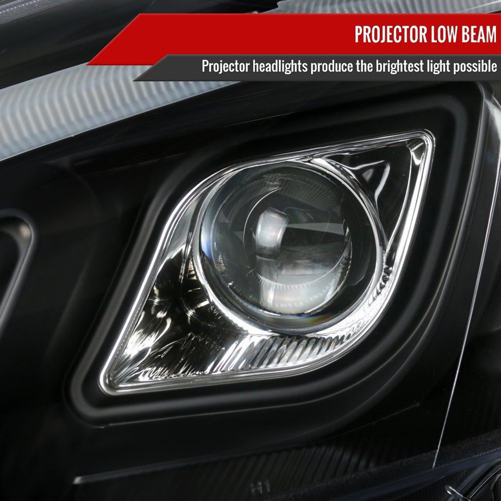 Fits 2007-2011 Honda CRV LED Bar Projector Headlights (Matte Black Housing/Clear Lens) - Image 7