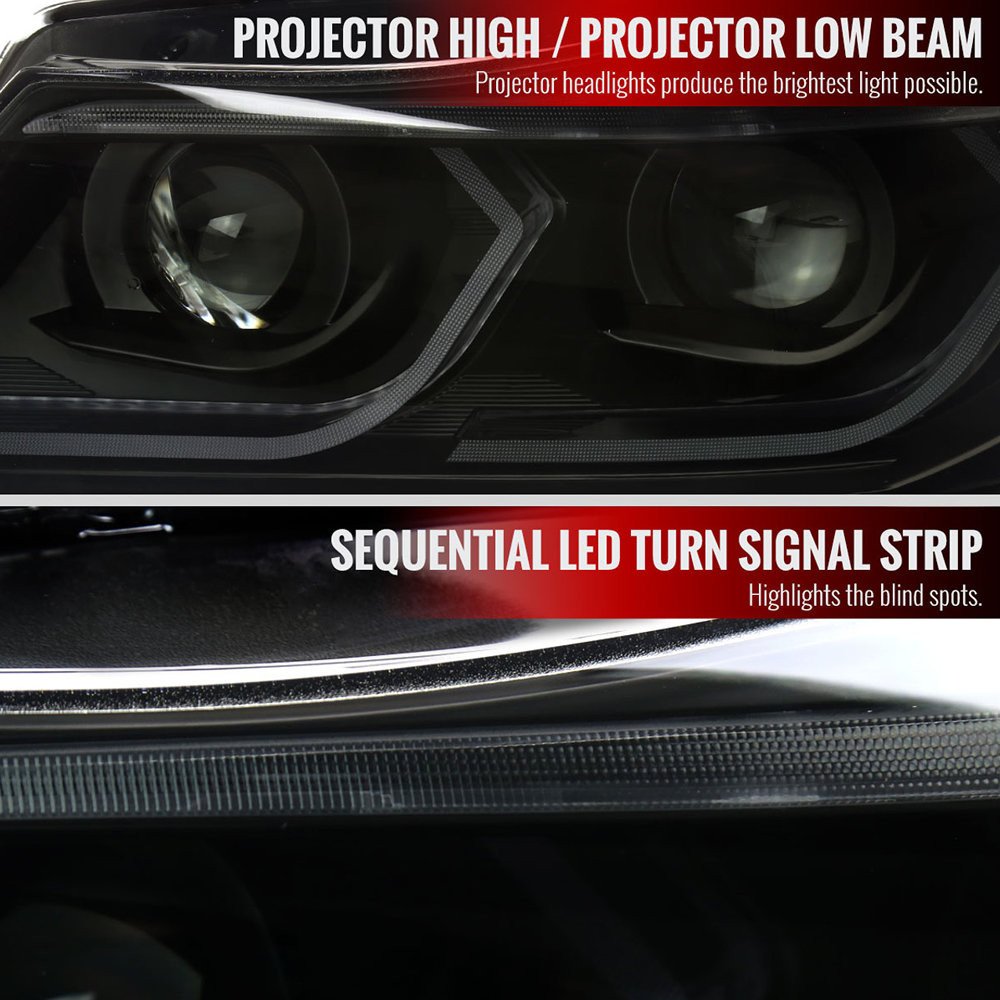 Fits 2006-2011 BMW E90 3 Series Sedan 3D Iced LED Dual Projector Headlights (Matte Black Housing/Smoked Lens) - Image 7