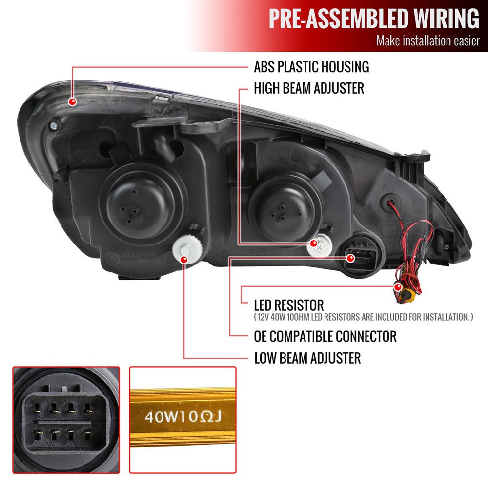 Fits 2010-2012 Hyundai Genesis Coupe Sequential LED Bar Projector Headlights (Matte Black Housing/Clear Lens) - Image 2