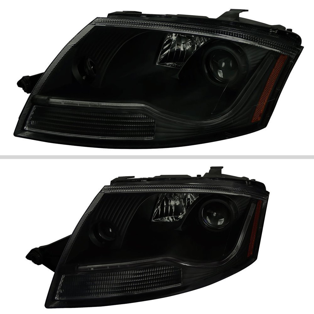 Fits 1999-2006 Audi TT LED Bar Projector Headlights (Black Housing/Smoked Lens) - Image 8