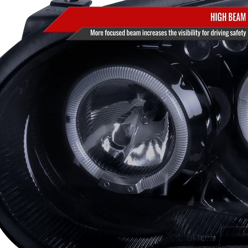 Fits 2004-2005 Subaru Impreza WRX/STI Outback Dual Halo Projector Headlights (Glossy Black Housing/Smoked Lens) - Image 7