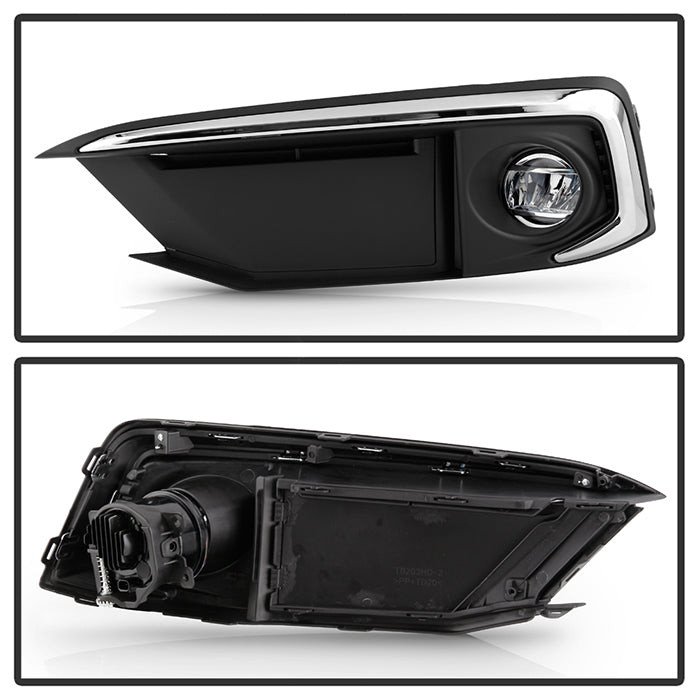 Fits ( Spyder ) Honda Civic 2019+ Coupe/Sedan Chrome Trim OEM LED Fog Light W/OEM Fit Switch - Clear - Image 7