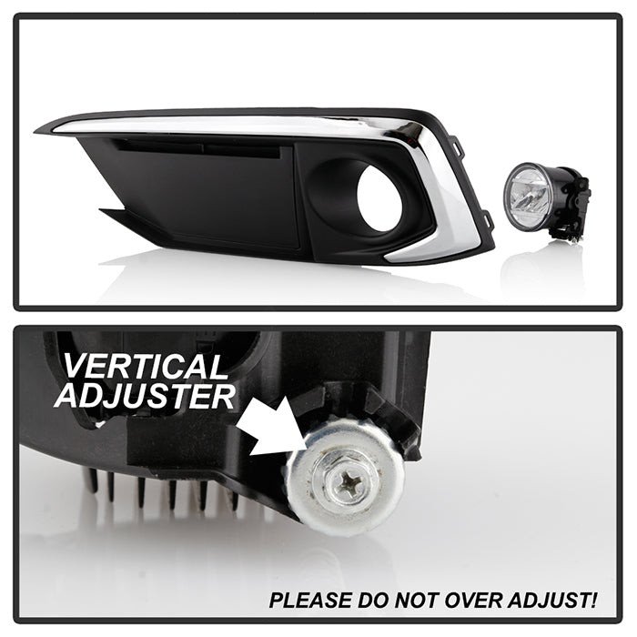 Fits ( Spyder ) Honda Civic 2019+ Coupe/Sedan Chrome Trim OEM LED Fog Light W/OEM Fit Switch - Clear - Image 5