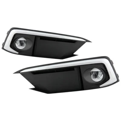 Fits ( Spyder ) Honda Civic 2019+ Coupe/Sedan Chrome Trim OEM LED Fog Light W/OEM Fit Switch - Clear