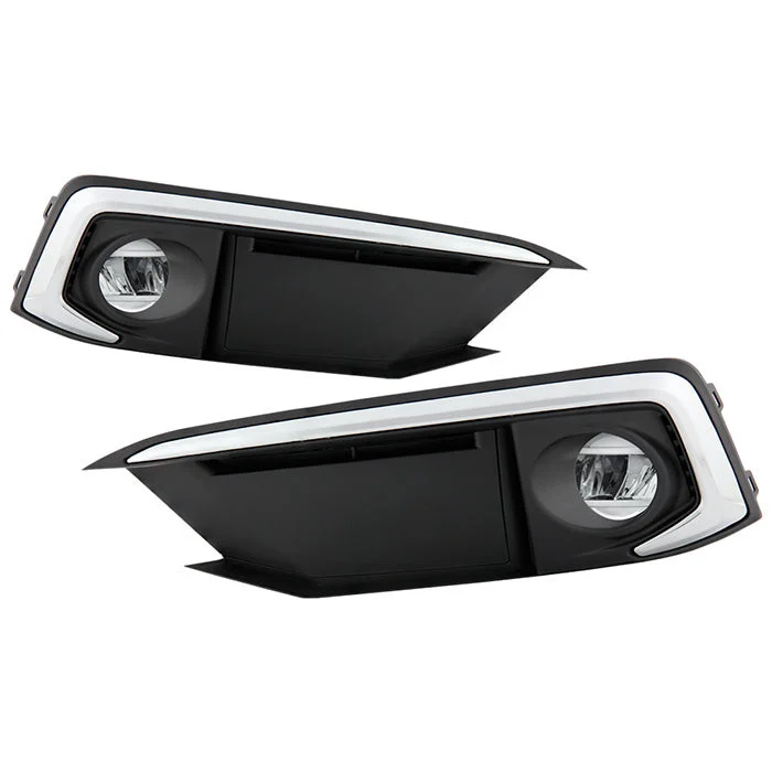 Fits ( Spyder ) Honda Civic 2019+ Coupe/Sedan Chrome Trim OEM LED Fog Light W/OEM Fit Switch - Clear