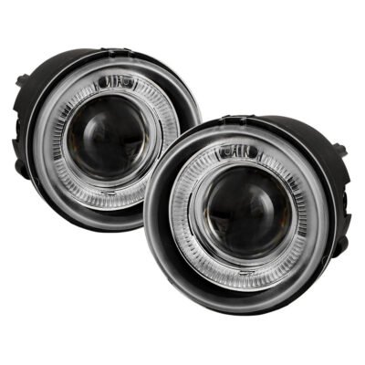 Fits Dodge Charger 06-10 / Caliber 07-12 / Caravan 05-07 / Nitro 07-11 / Avenger 08-10 / Chrysler Pacifica 04-08 /Sebring Sedan 07-10 / Sebring Conv. 08-10 / Jeep Patriot 07-09 / Compass 07-10 Halo Projector Fog Lights (Does not fit SRT-4) w/Switch - Clear