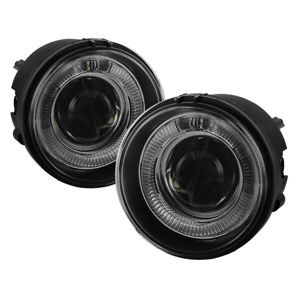 Fits Dodge Charger 06-10 / Caliber 07-12 / Caravan 05-07 / Nitro 07-11 / Avenger 08-10 / Chrysler Pacifica 04-08 /Sebring Sedan 07-10 / Sebring Conv. 08-10 / Jeep Patriot 07-09 / Compass 07-10 Halo Projector Fog Lights (Does not fit SRT-4) w/Switch - Smoke