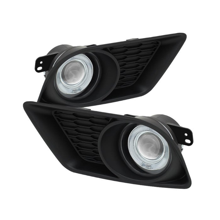 Fits Dodge Charger 2011-2014 Halo Projector Fog Lights w/Switch - Clear