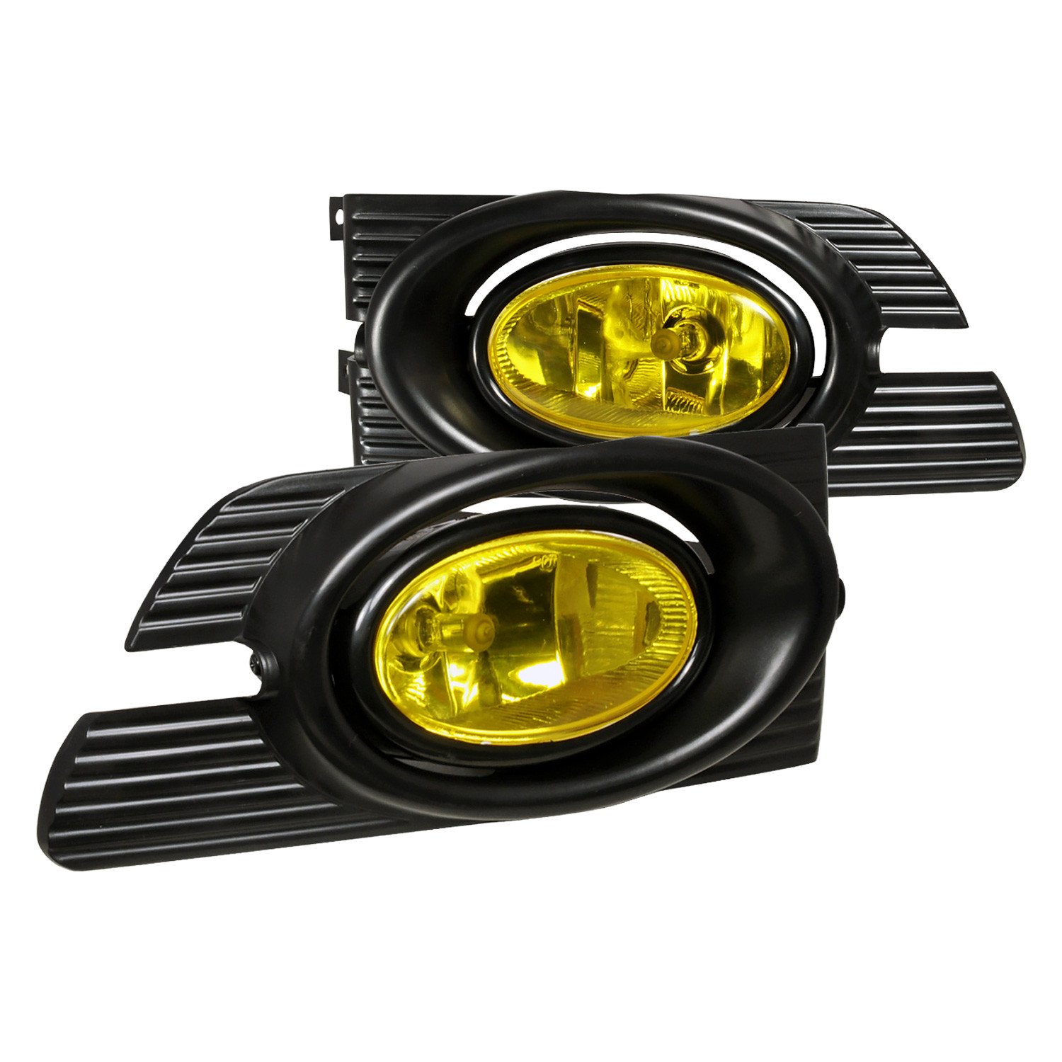 Fits 2001-2002 Honda Accord Sedan H11 Fog Lights Kit (Chrome Housing/Yellow Lens)