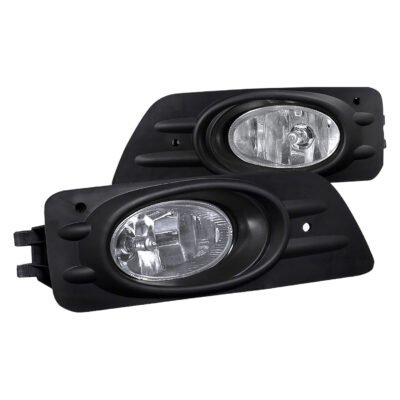 Fits 2006-2007 Honda Accord Sedan H11 Fog Lights Kit (Chrome Housing/Clear Lens)