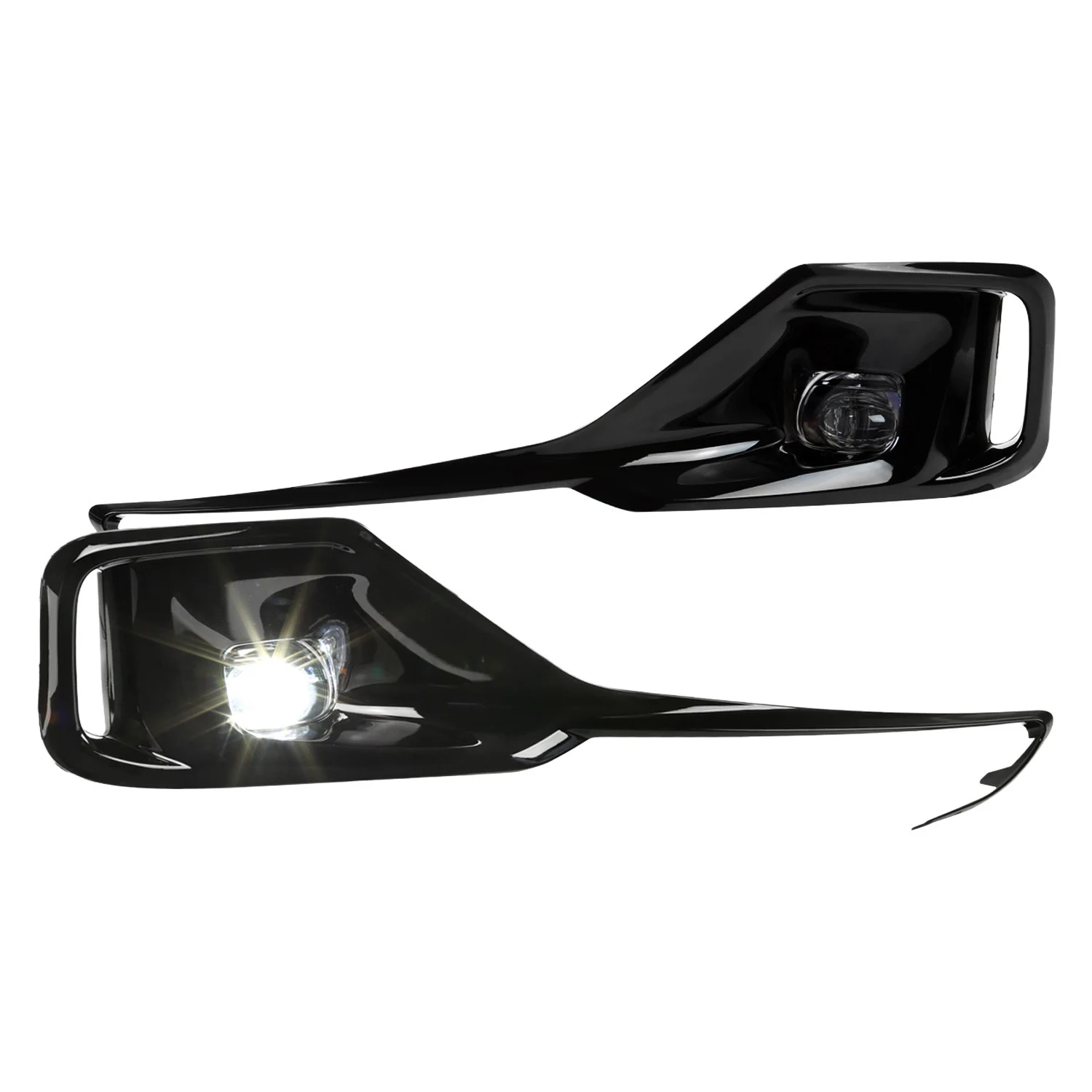 Fits 2021-2022 Honda Accord Sedan LED Fog Lights Kit (Glossy Black Housing/Clear Lens)