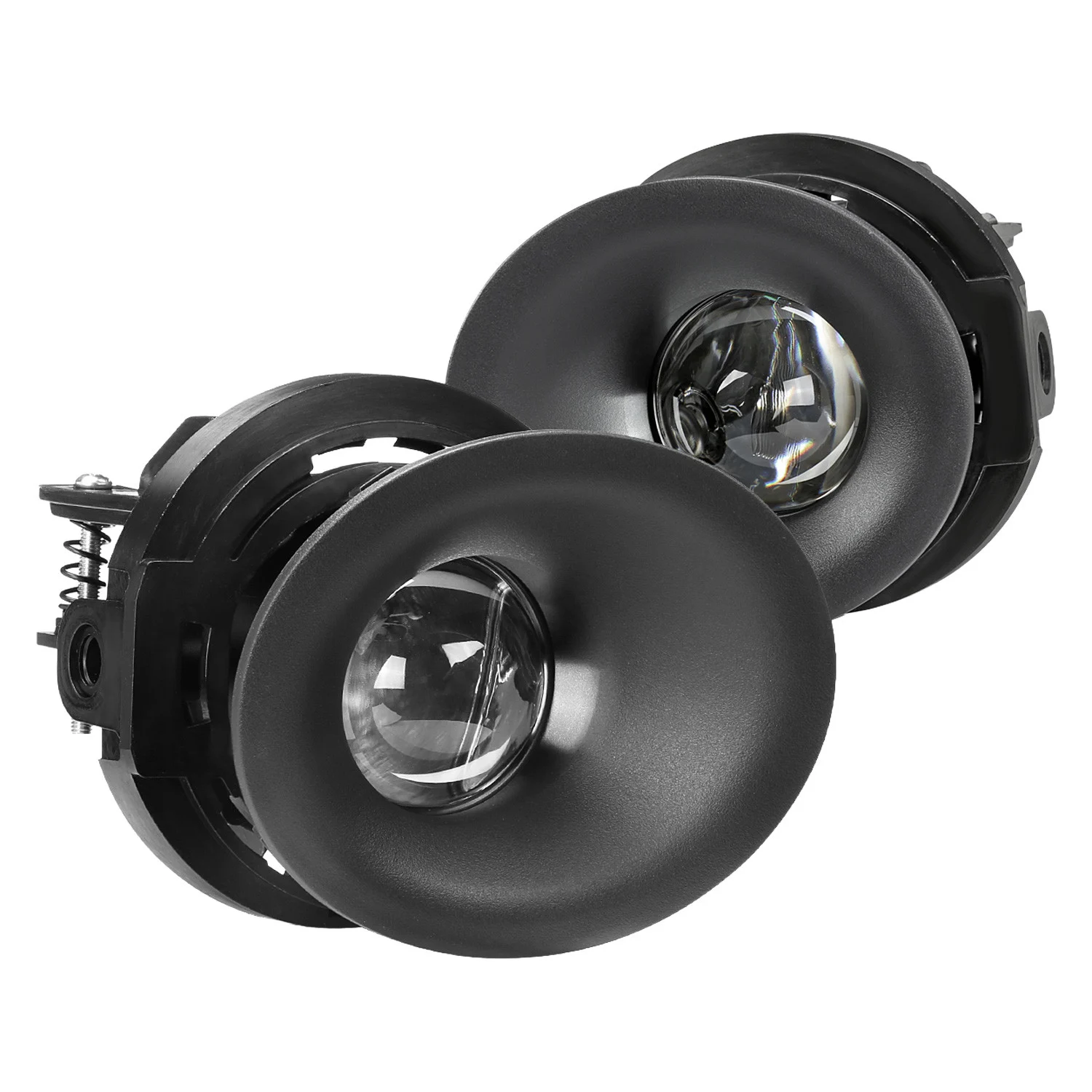Fits 2015-2023 Dodge Challenger H11 12V/55W Projector Fog Lights Kit (Chrome Housing/Clear Lens)