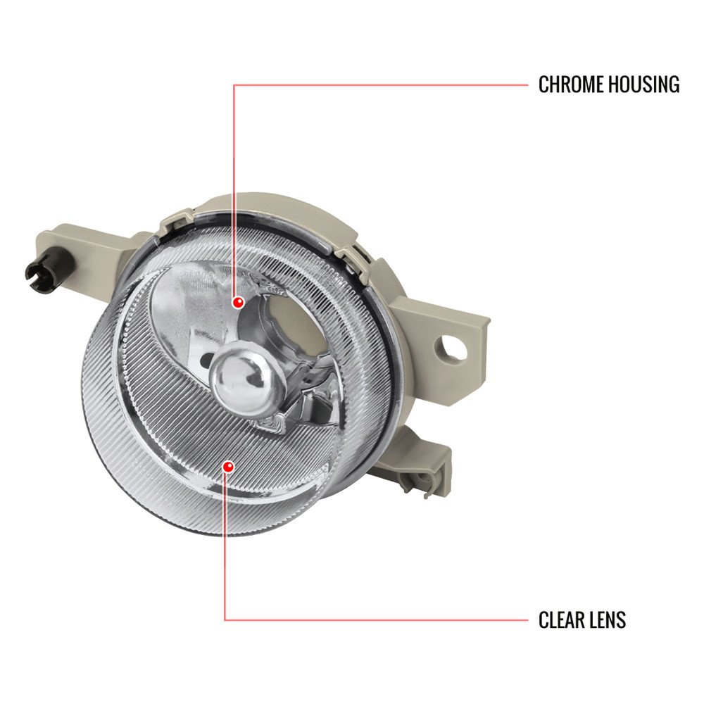 Fits 1993-1997 Honda Civic Del Sol Fog Lights (Chrome Housing/Clear Lens) - Image 2