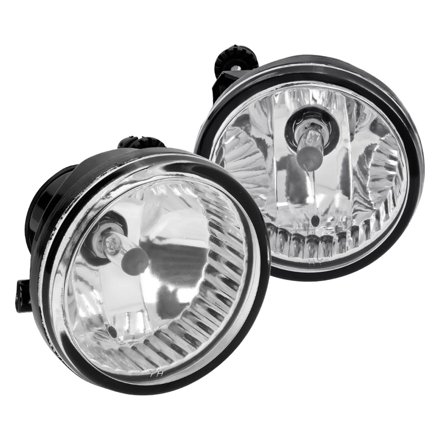 Fits 2000-2009 Toyota Echo/Highlander/Prius 9006 Fog Lights Kit w/ Switch & Wiring Harness (Chrome Housing/Clear Lens)