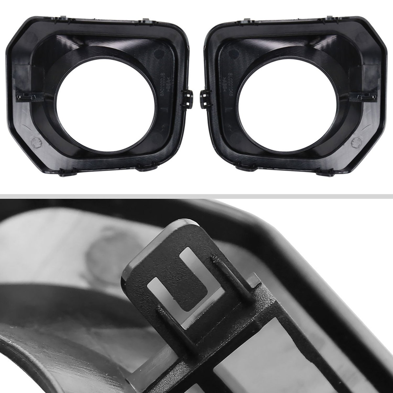 Fits 2016-2022 Toyota Tacoma H16 Black Trim Bezel Fog Lights Kit (Chrome Housing / Clear Lens) - Image 5