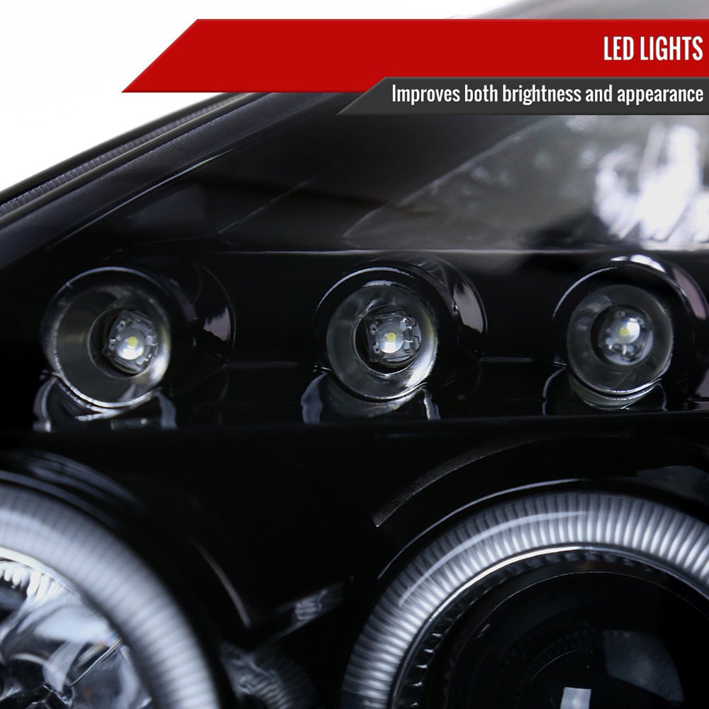 Fits 2000-2005 Toyota Celica Dual Halo Projector Headlights (Glossy Black Housing/Smoked Lens) - Image 5