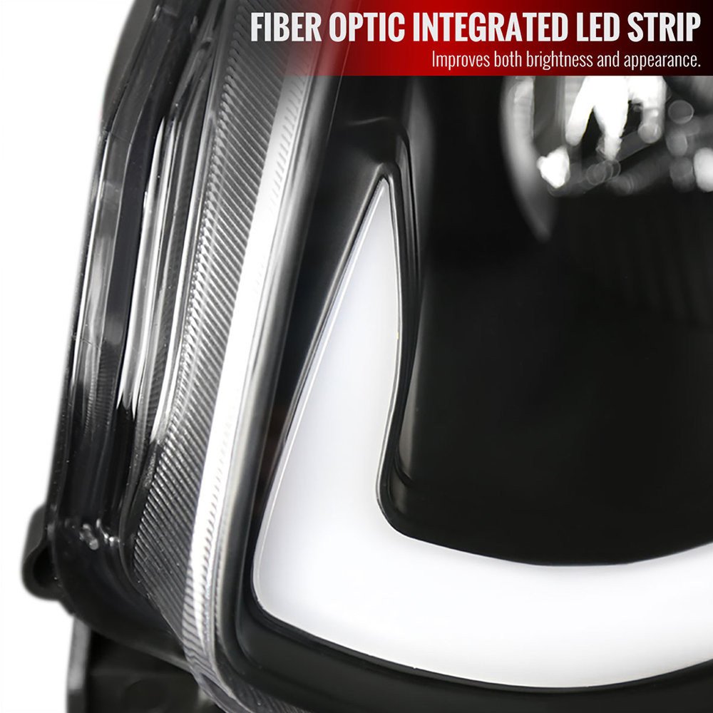 Fits 2003-2007 Infiniti G35 Coupe LED Bar Projector Headlights w/ Sequential Turn Signals (Matte Black Housing / Clear Lens) - Image 4